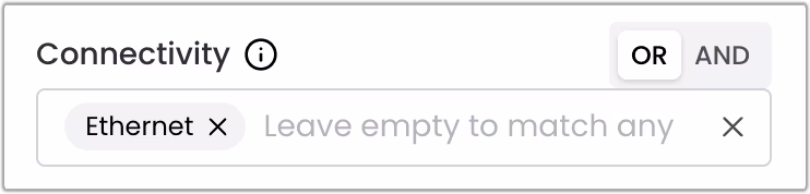 Filter: Connectivity